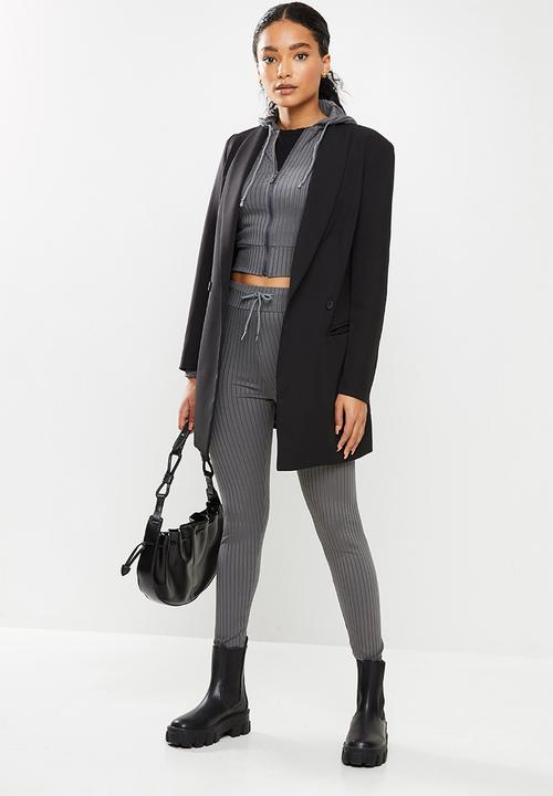 STYLE REPUBLIC - Crop hoodie & track pants set - dark grey