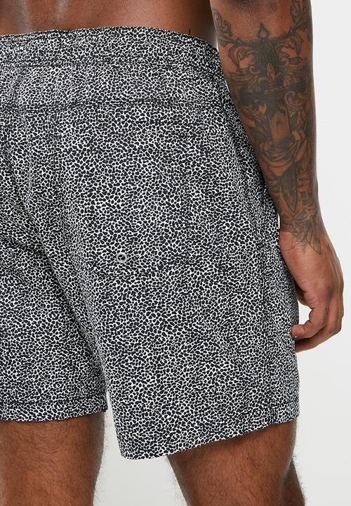 Cotton On - Kahuna short - black & white 
