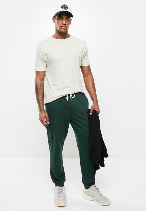 Cotton On - Trippy slim cargo trackie - varsity green