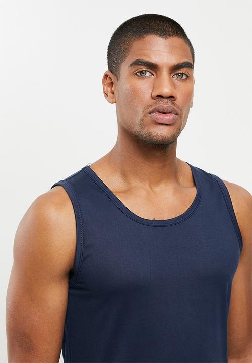 basicthread - Slim fit vest - navy 