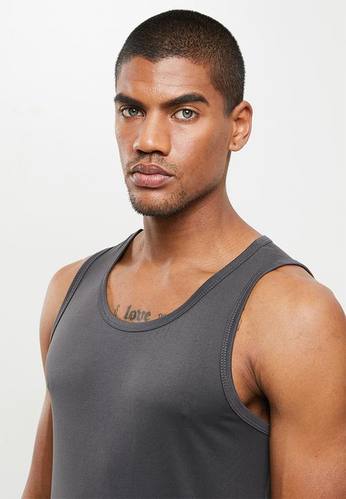 basicthread - Slim fit vest - dark grey