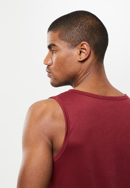 basicthread - Slim fit vest - maroon