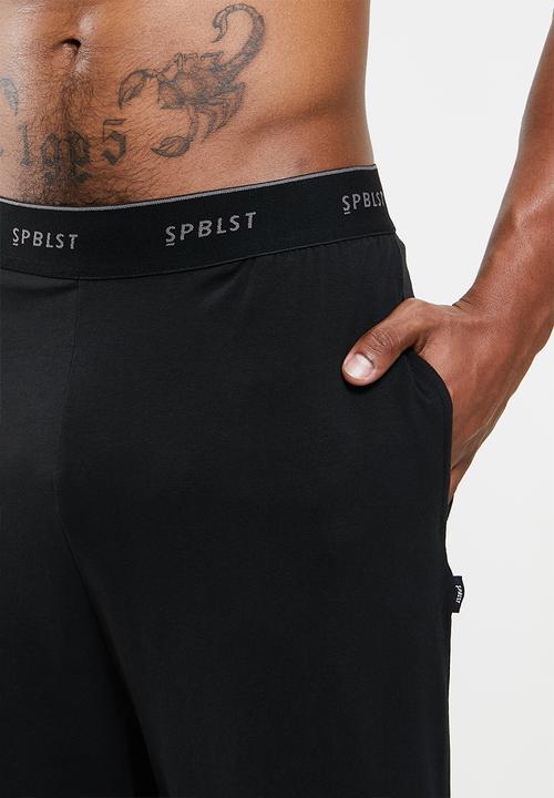 Superbalist - 2-pack knit slim lounge pant - black & grey