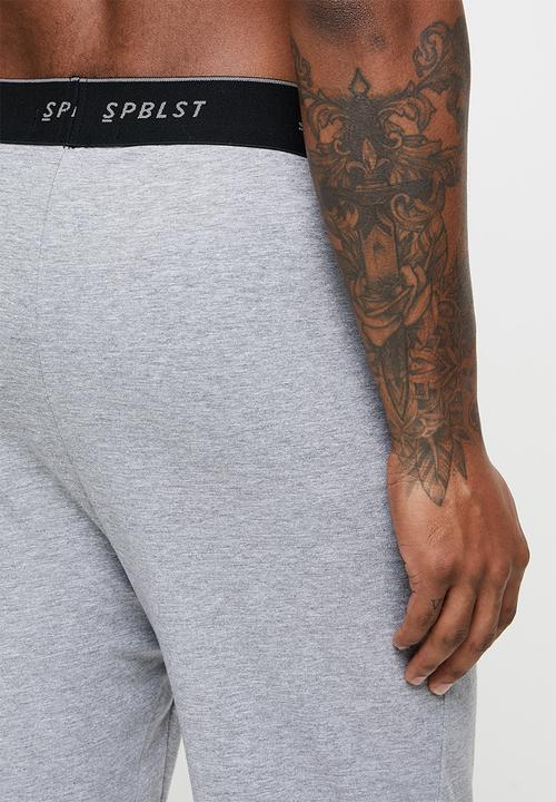 Superbalist - 2-pack knit slim lounge pant - black & grey