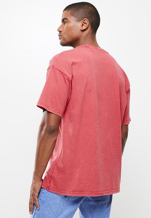 Factorie - Oversized graphic T-shirt - red