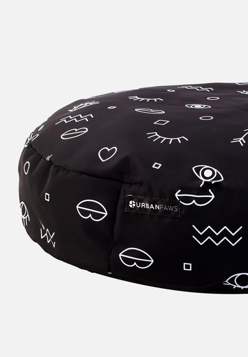 Urbanpaws - Kiko round pet bed - black