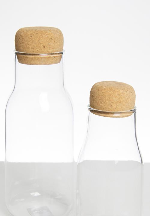 Sixth Floor - Akira cork glass oil & vinegar set - 700ml & 400ml