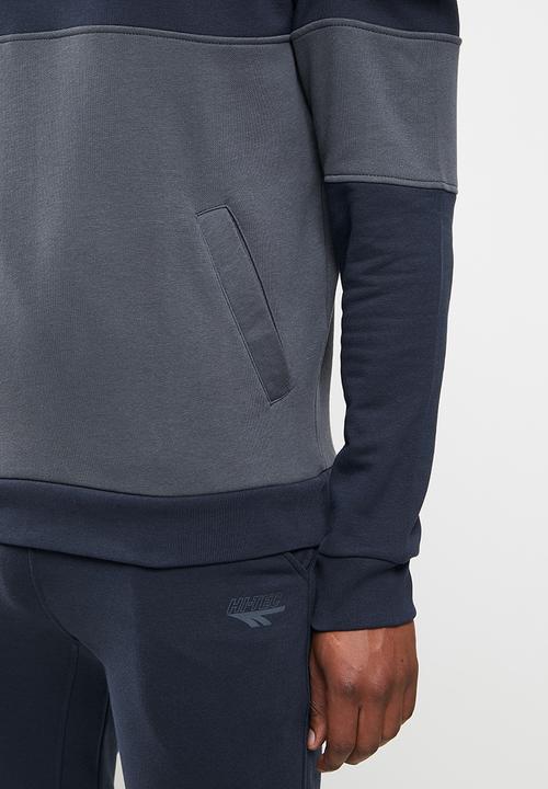 Hi-Tec - Mens retro hoody - navy