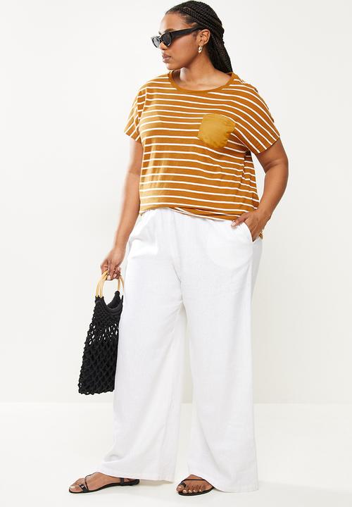 Violeta by Mango - Plus T-shirt maiz - burnt orange