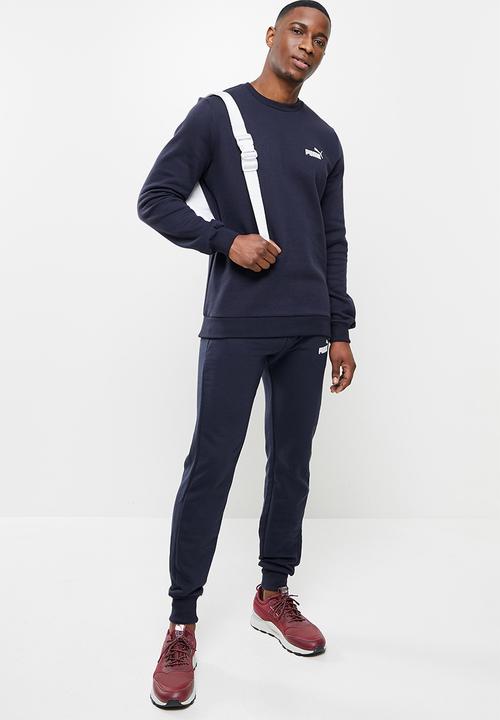 PUMA - Ess small logo crew fl  - navy 