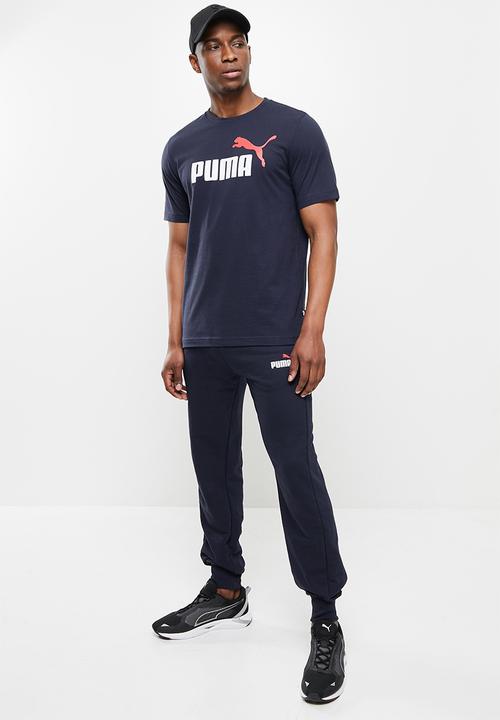 PUMA - Ess+ 2 col logo tee - navy 