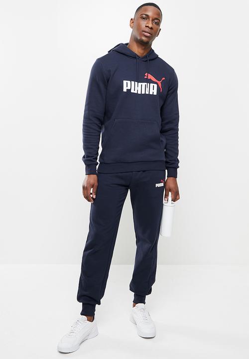 PUMA - Ess+ 2 col big logo hoodie fl - navy 