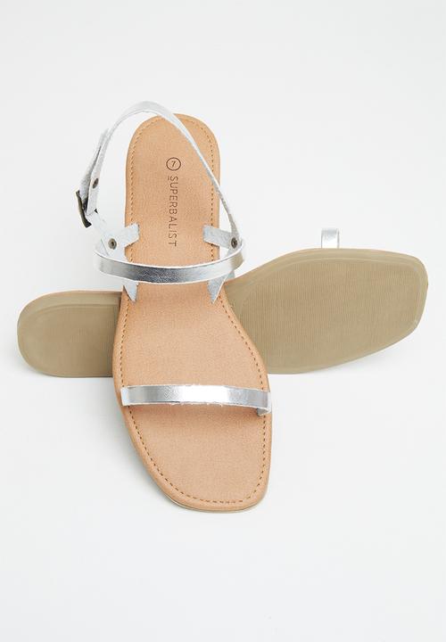 Superbalist - Aimee leather sandal - silver