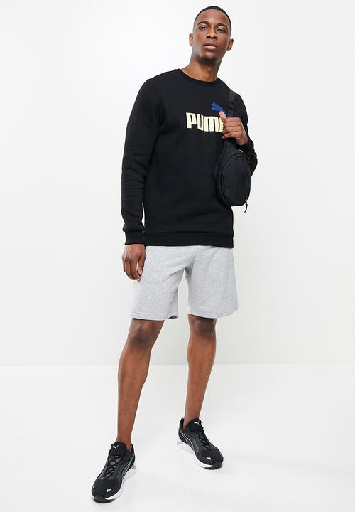 PUMA - Ess+ 2 col big logo crew fl - black