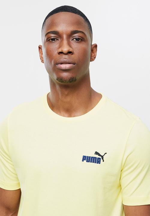PUMA - Ess+ embroidery logo tee - yellow 