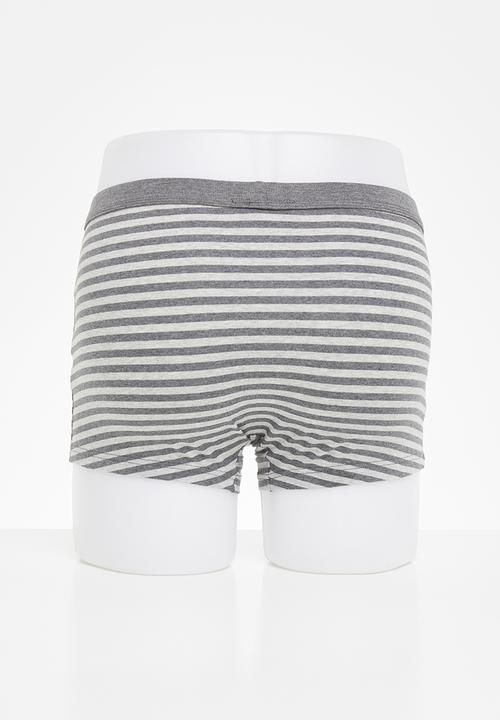 basicthread - Stripe boxer briefs - grey