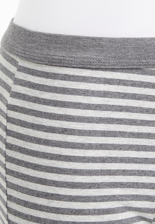 basicthread - Stripe boxer briefs - grey
