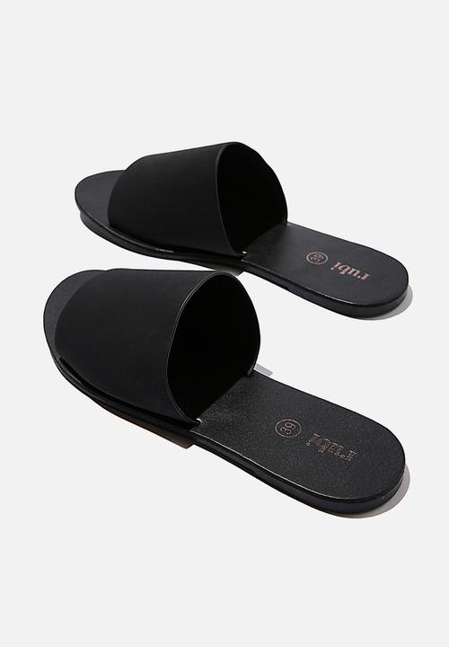 Cotton On - Everyday mia minimal slide - black 