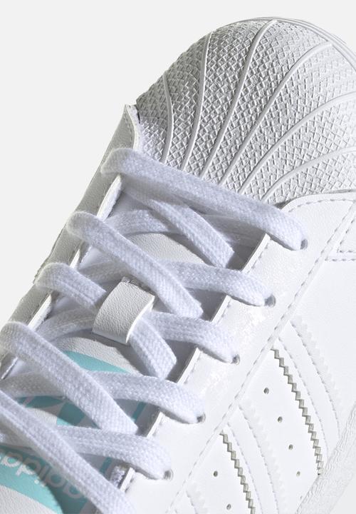 adidas Originals - Superstar j - ftwr white/pulse aqua