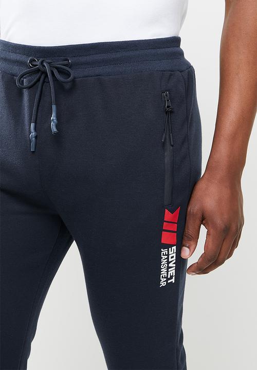 SOVIET - M brooks track pants pants - navy