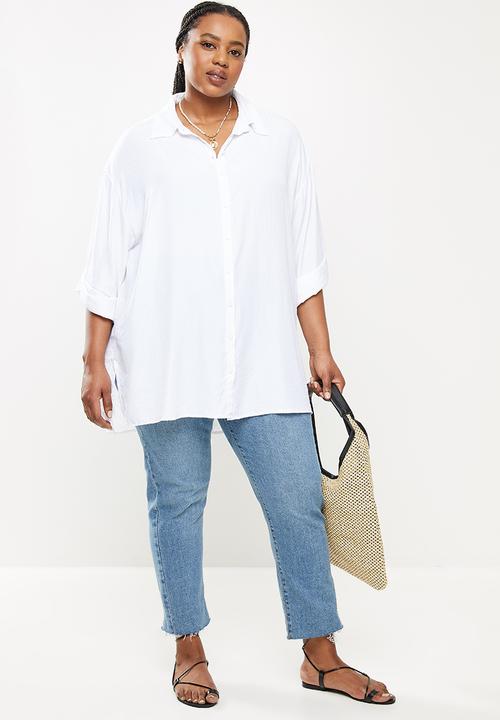 Me&B - Plus oversized shirt - white