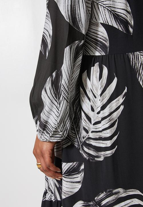 Superbalist - V-neck tiered dress - palms