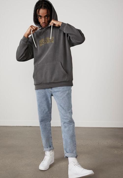 Factorie - Smiley oversized hoodie - black