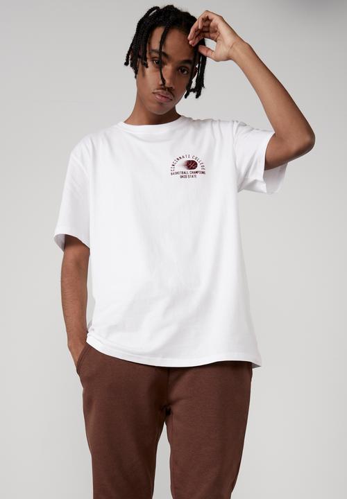 Factorie - Regular graphic T-shirt - white