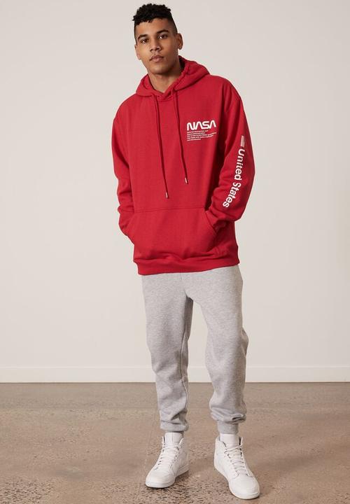 Factorie - Oversized nasa hoodie - red