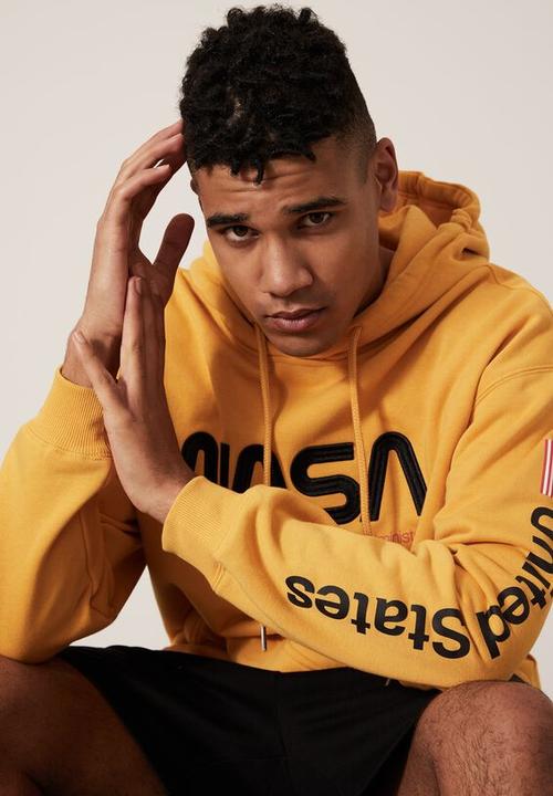 Factorie - Oversized nasa hoodie - gold