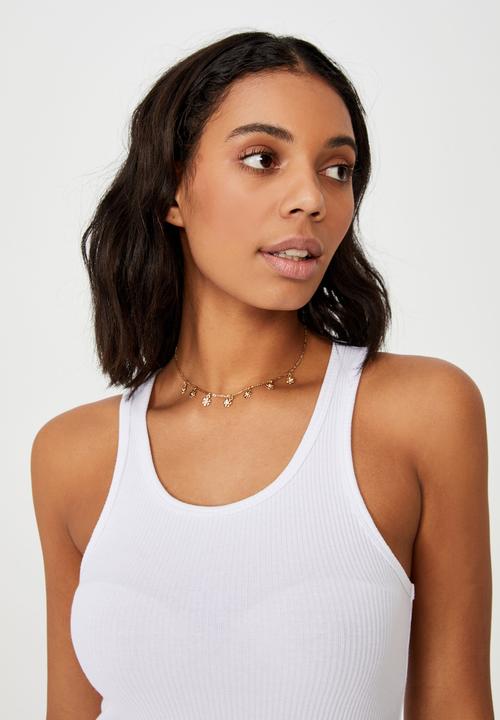 Cotton On - Essential eva racer mini dress - white