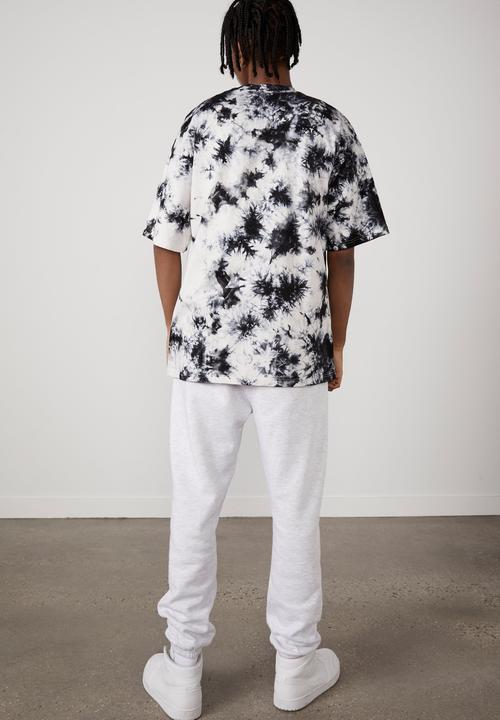 Factorie - Oversized smiley T-shirt - white & black