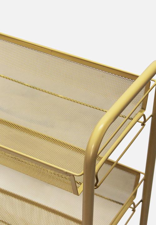 Fine Living - Limber 4 layer trolley - gold