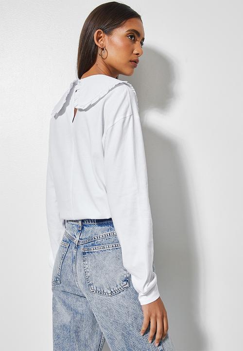 Superbalist - Peterpan collar tee - white