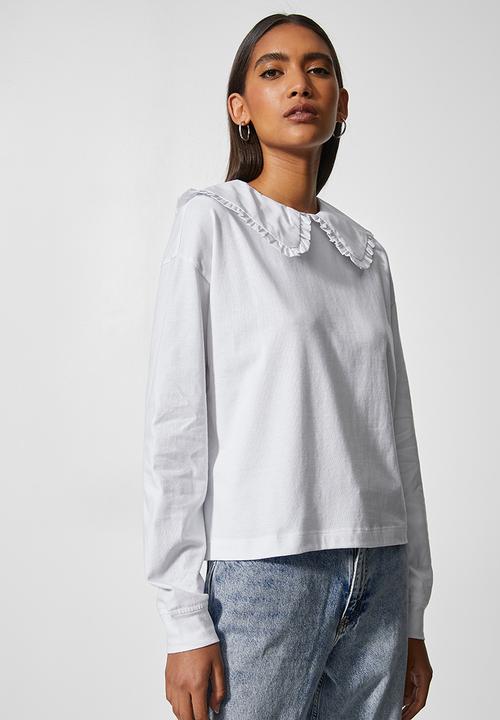 Superbalist - Peterpan collar tee - white
