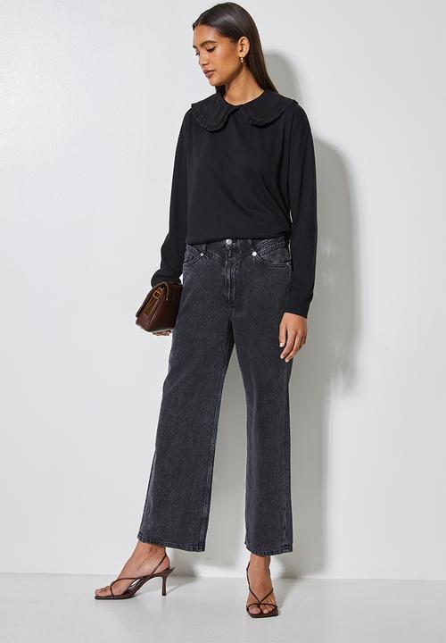 Superbalist - Peterpan collar tee - black