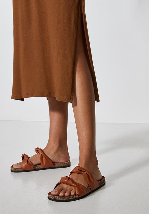 Superbalist - Shoulder pad colomn dress - tortoise shell