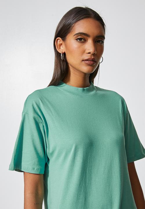Superbalist - Trapeze t-shirt dress with pockets - beryl green