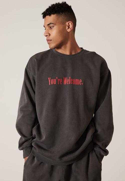 Factorie - Elite oversized crew - black