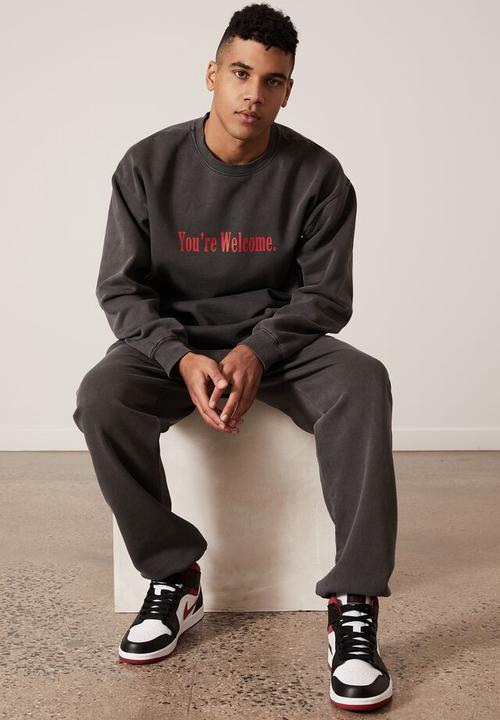 Factorie - Elite oversized crew - black