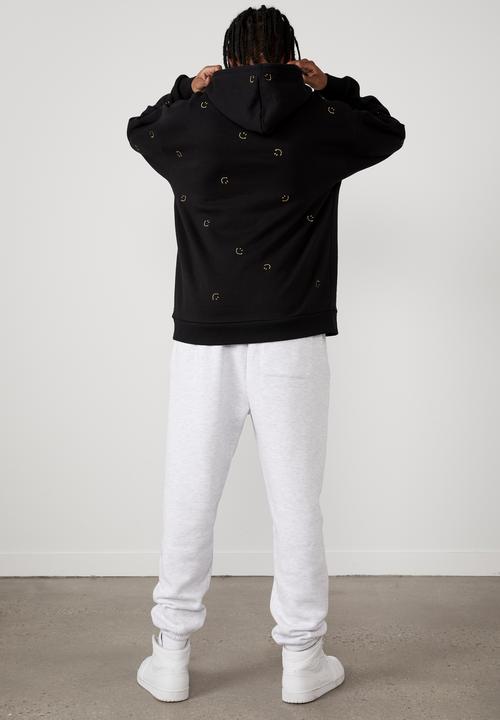 Factorie - Smiley oversized hoodie - black