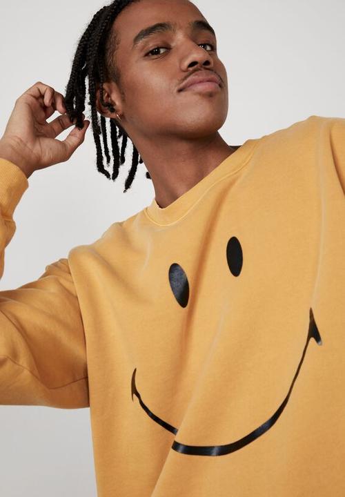 Factorie - Smiley oversized crew - gold