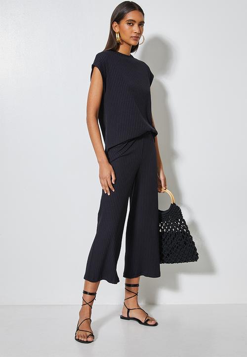 Superbalist - Rib cullotes - black