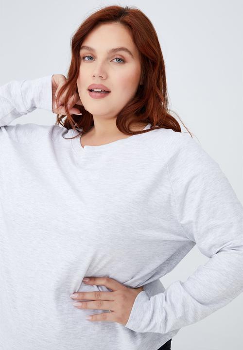 Cotton On - Curve active long sleeve top - grey marle