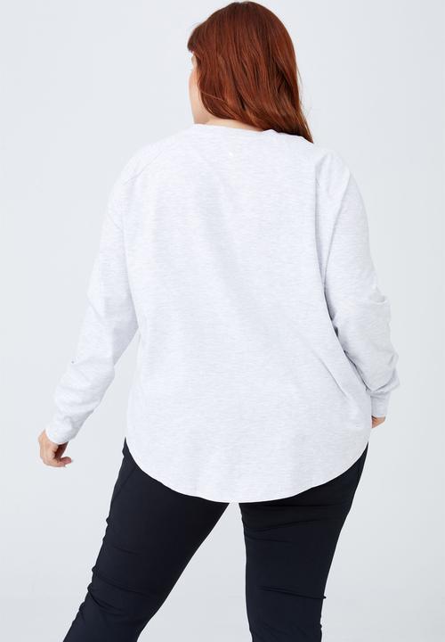Cotton On - Curve active long sleeve top - grey marle