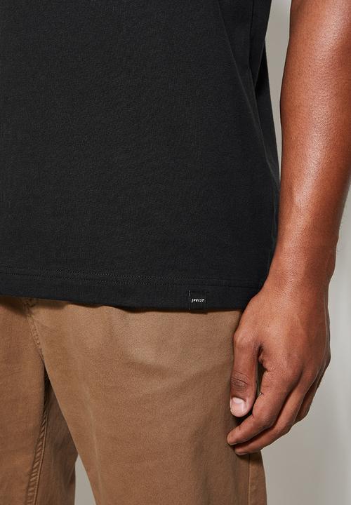 Superbalist - Aaron organic high neck tee - black