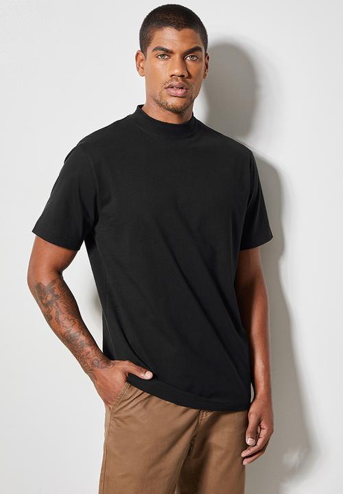 Superbalist - Aaron organic high neck tee - black