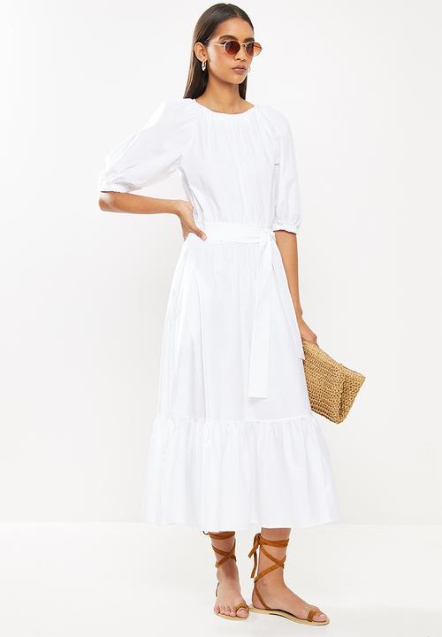 Me&B - Miss candy raglan bellow sleeve dress - white
