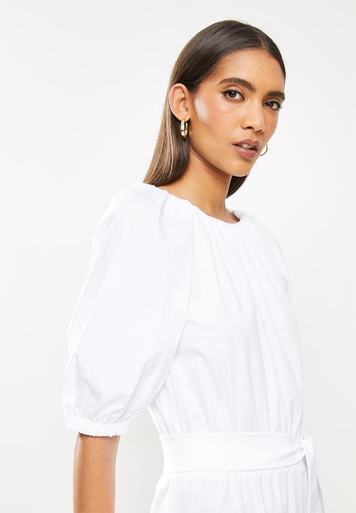 Me&B - Miss candy raglan bellow sleeve dress - white