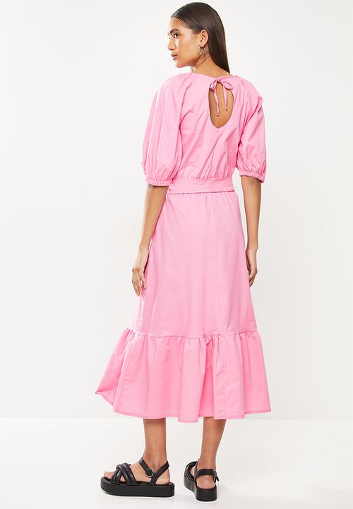 Me&B - Miss candy raglan bellow sleeve dress - pink